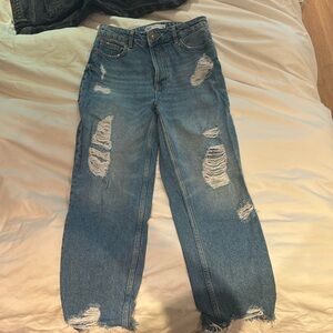 Zara distressed jeans 6